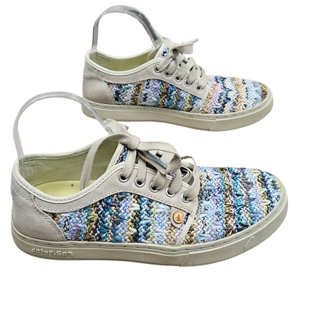 Satorisan Woven Sneakers Lace Up Casual Walking‎ Shoes Colorful Low Top 38 7